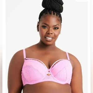 NWT‎ Ashley Stewart Bra 38DDD Pink